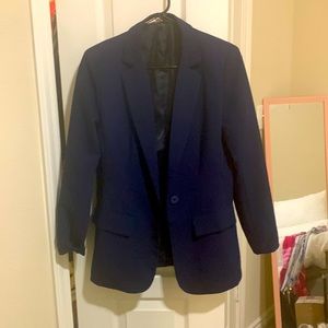 Navy blue lined blazer
